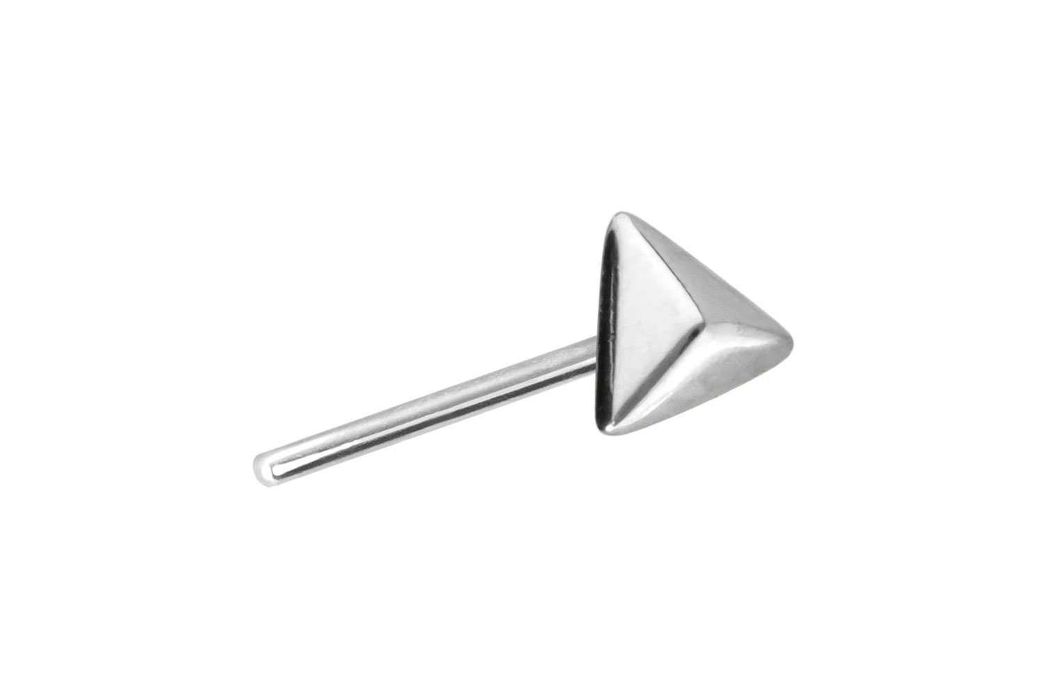 14 Karat Gold Aufsatz mit Titan Push Pin PYRAMIDE von Piercingline